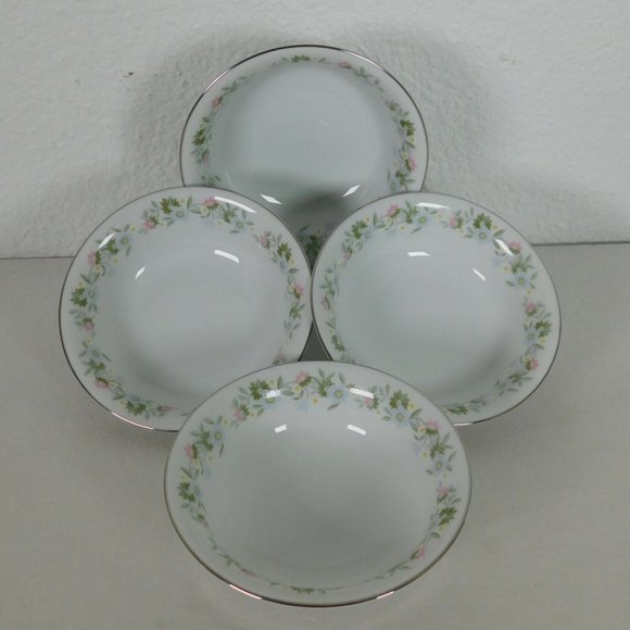 Johann Haviland Forever Spring Set 4 Fruit Berry Sauce Bowls 5" Bavaria Germany - Picture 1 of 12